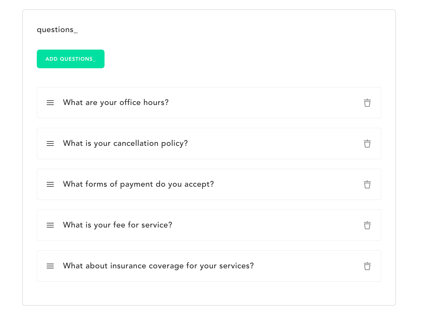 Addding a frequently asked questions section in Forestry CMS